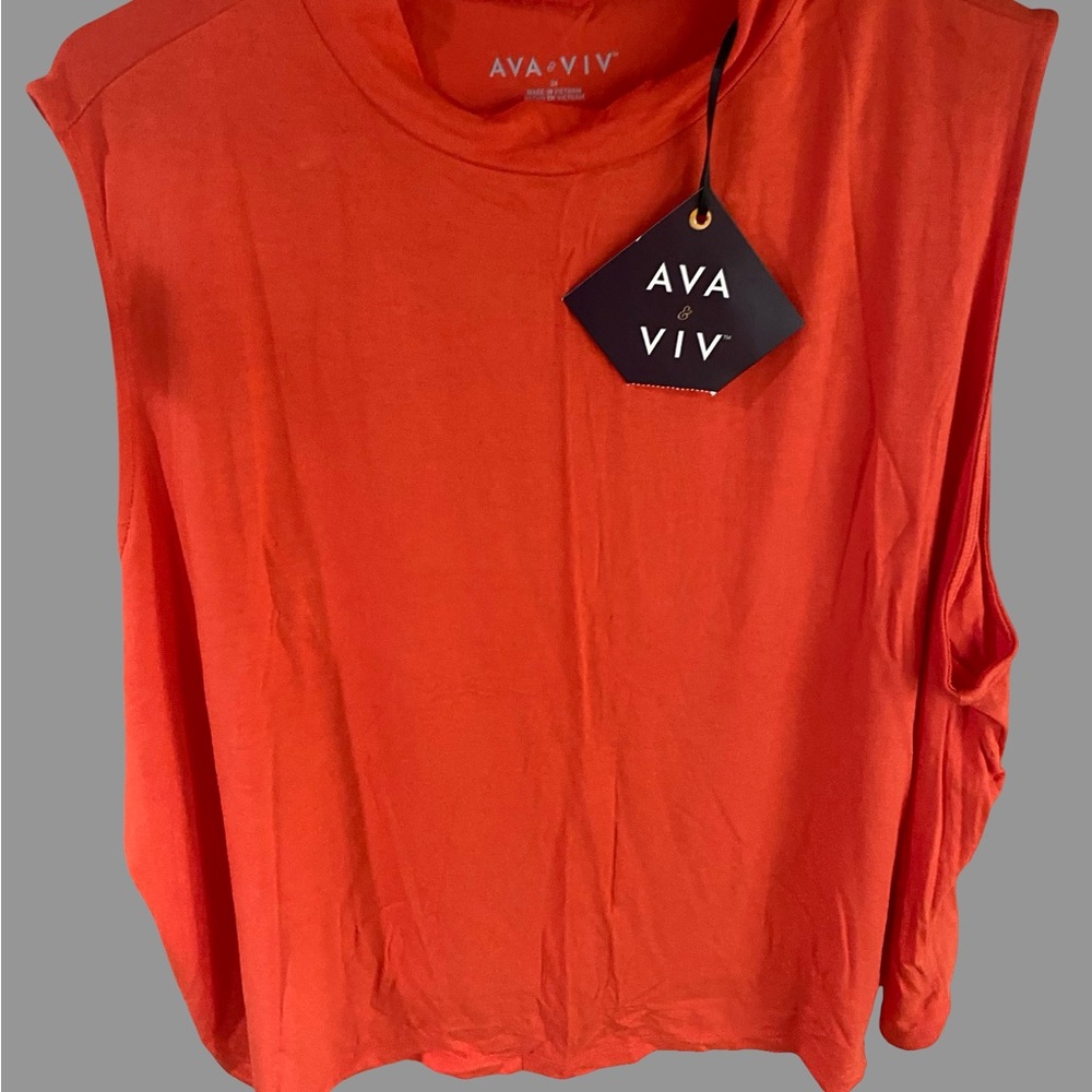 Ava & Viv Bold Orange Muscle Tee